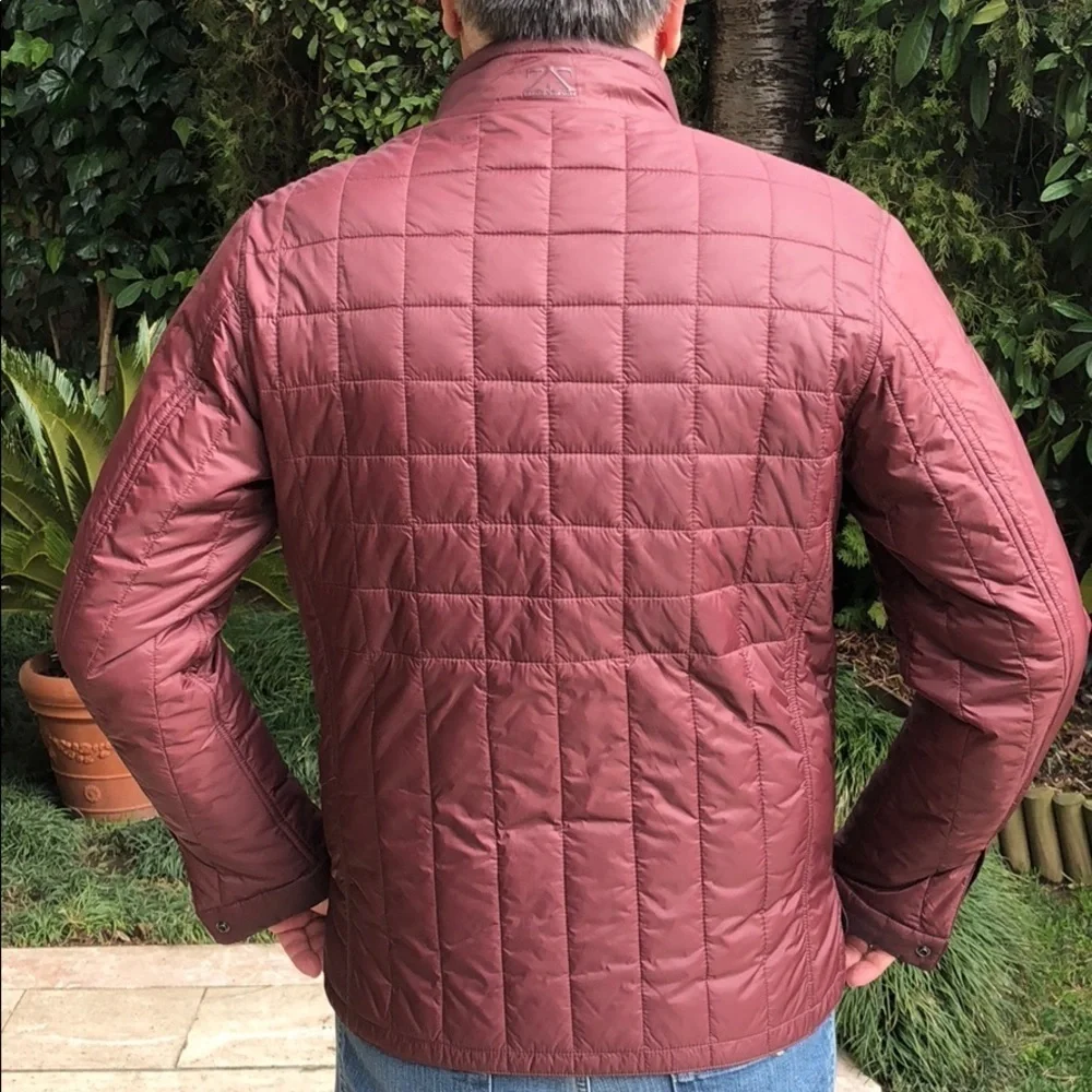 Zegna navy / red mens reversible coat large size​ - Picture 4 of 7